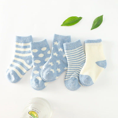 Breathable Cotton Jacquard Socks – 3 Size Options for Kids 0–6 Years