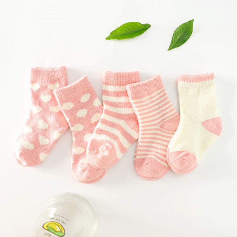 Breathable Cotton Jacquard Socks – 3 Size Options for Kids 0–6 Years